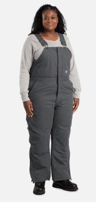 Women's Softstone Duck Insulated Bib Overall - Image 11